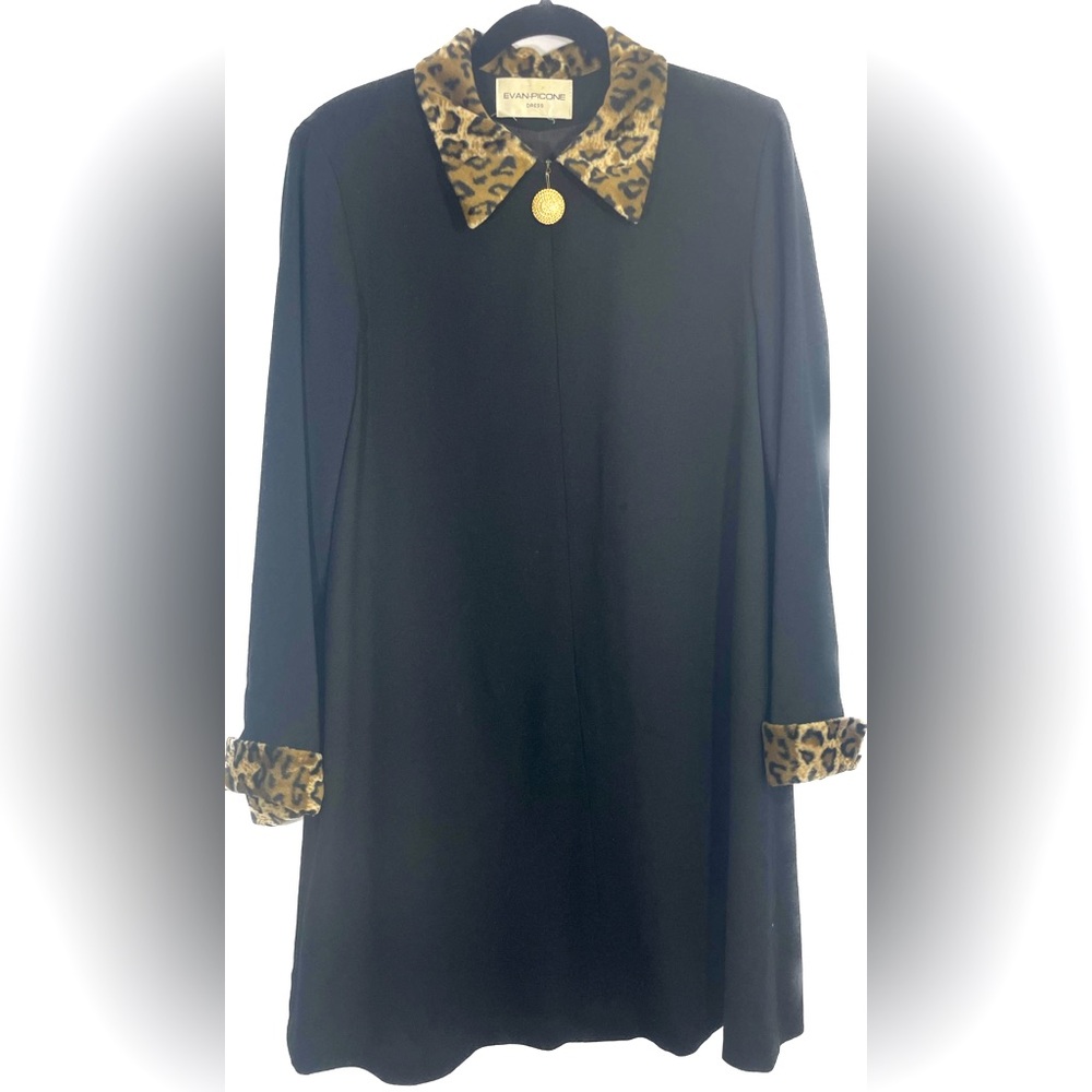 Vintage Evan Picone Zip Up Maxi Coat